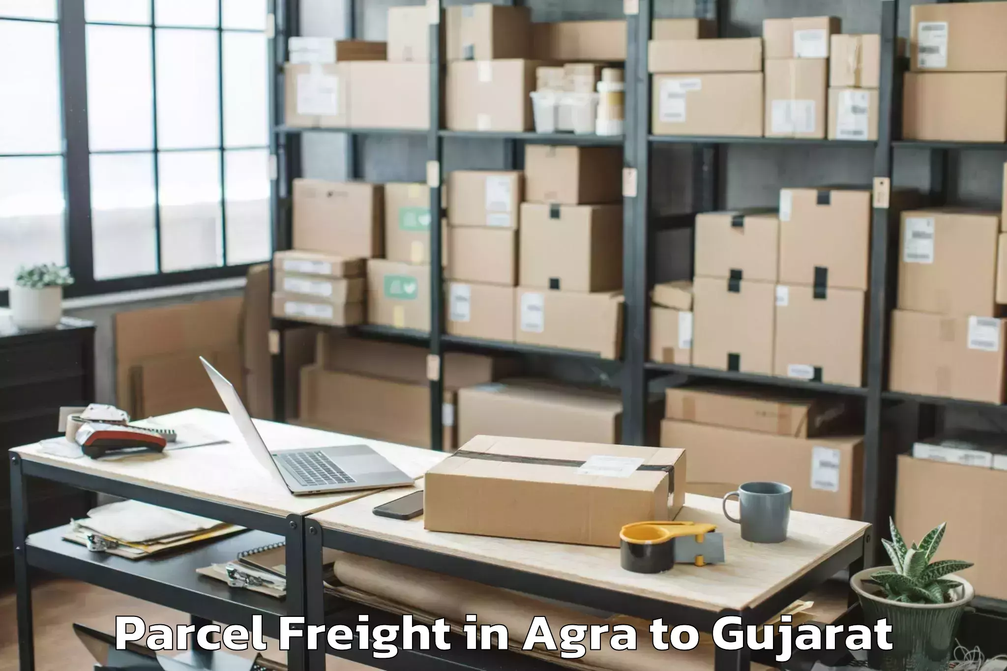 Hassle-Free Agra to Kamdhenu University Gandhinaga Parcel Freight